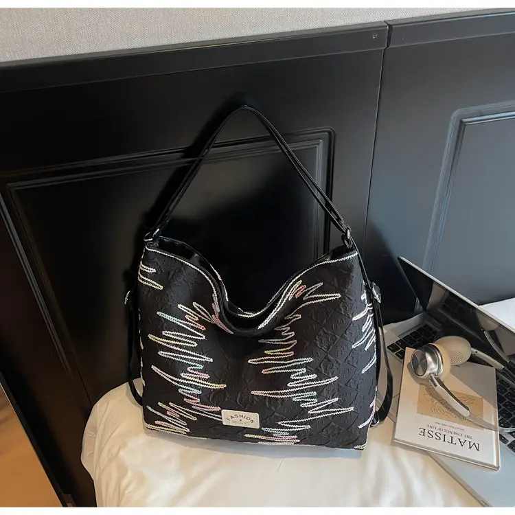 2025 Summer Women's Casual Embroidered Tote Bag — feature 23