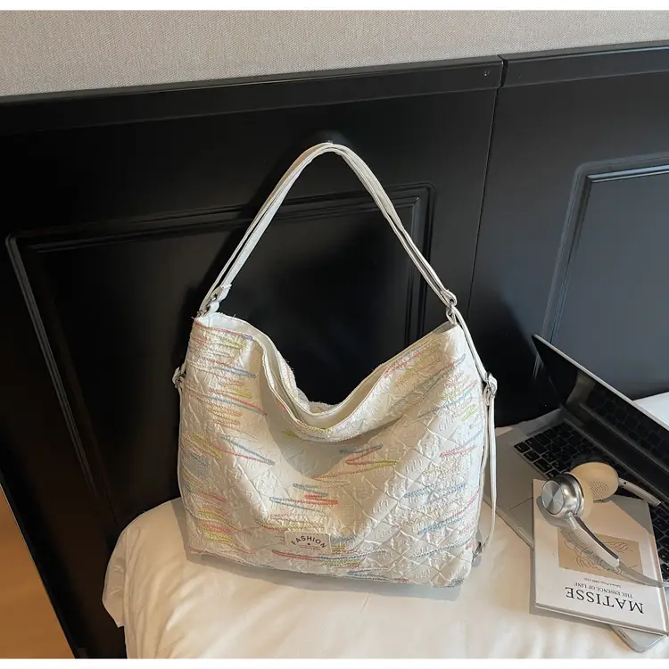 2025 Summer Women's Casual Embroidered Tote Bag — feature 25