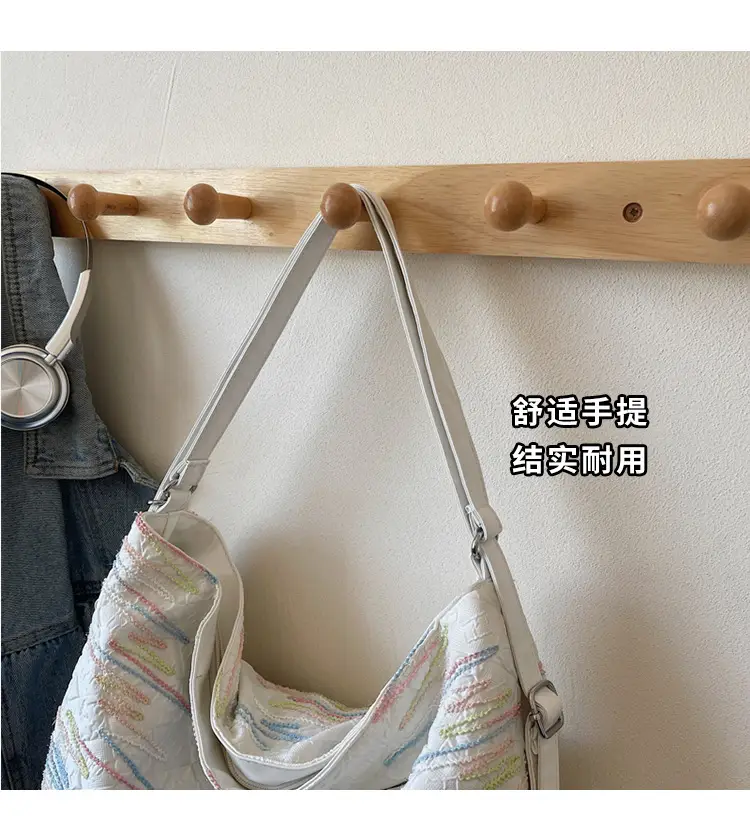 2025 Summer Women's Casual Embroidered Tote Bag — feature 3