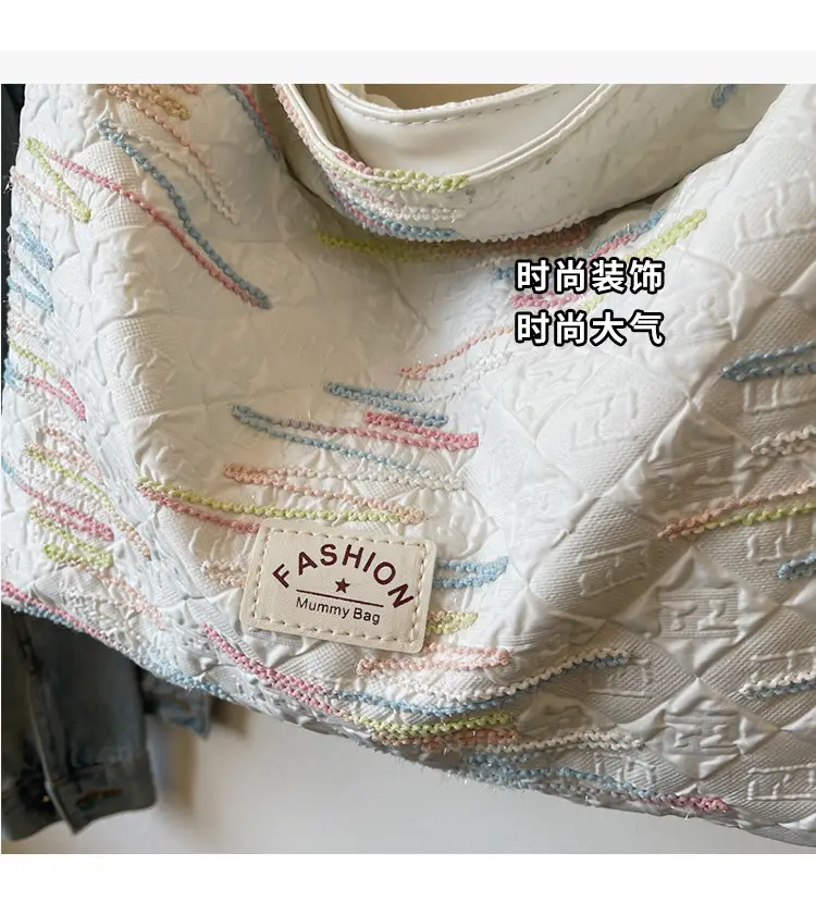 2025 Summer Women's Casual Embroidered Tote Bag — feature 5