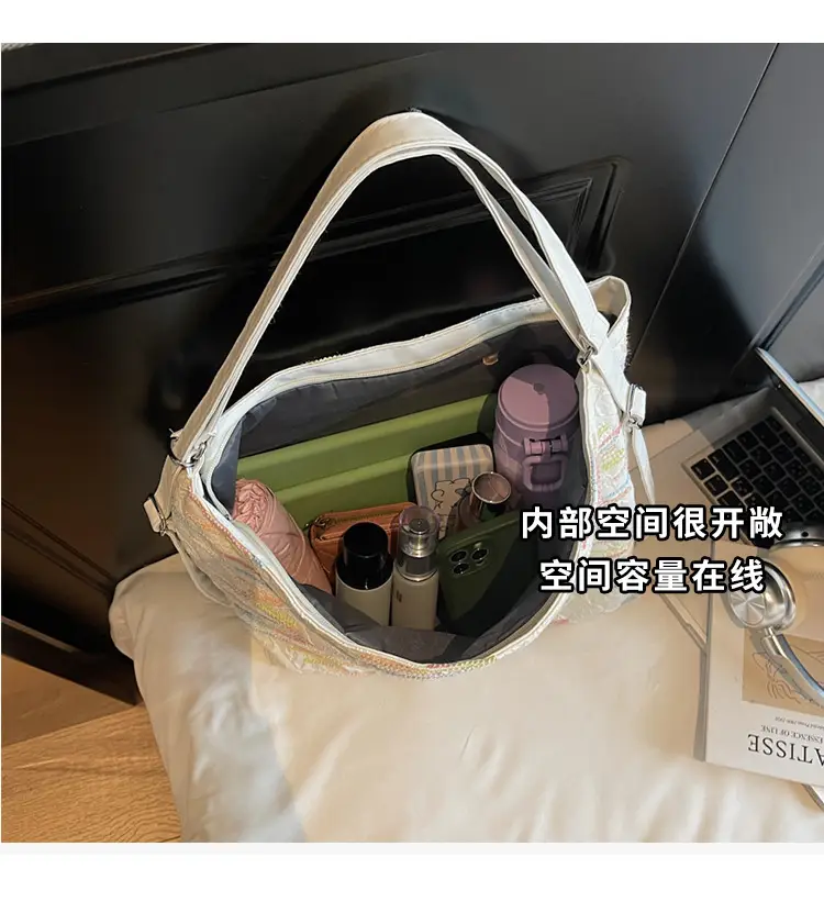 2025 Summer Women's Casual Embroidered Tote Bag — feature 6