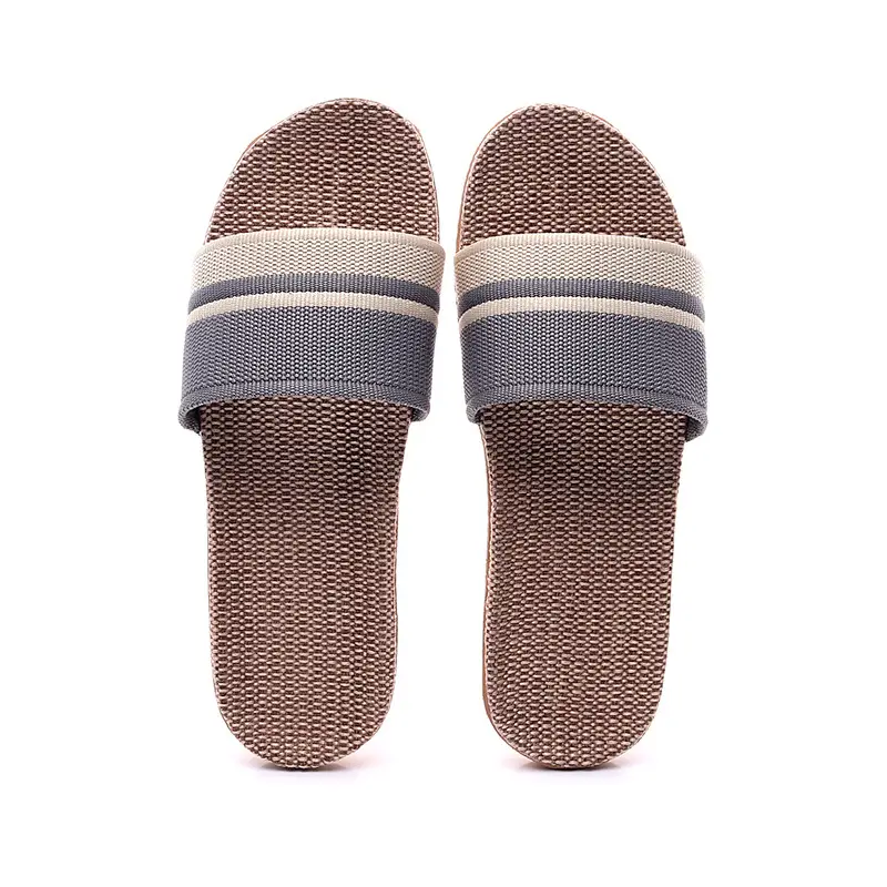 Linen High-Heeled Slippers for Women, Suitable for Spring, Summer, and Winter, Indoor Home Use, Wooden Floor, Cotton and Linen Fabric, Home Slippers for Men