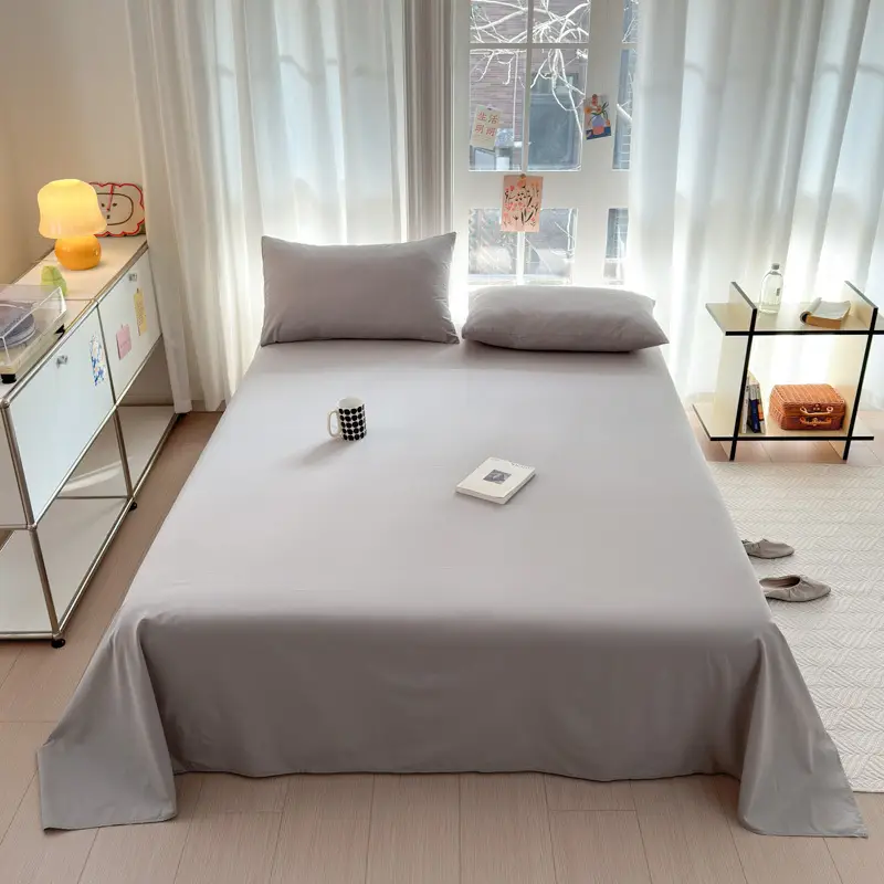 Class a Maternal and Infant Grade Pure Cotton Bed Sheet, Single Piece, Solid Color, All-Cotton Bed Sheet for Home Use, Single Cotton Bed Sheet Wholesale