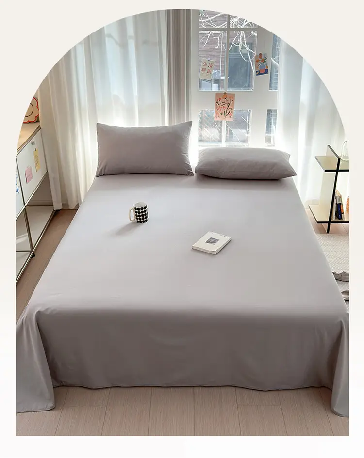 Class a Maternal and Infant Grade Pure Cotton Bed Sheet, Single Piece, Solid Color, All-Cotton Bed Sheet for Home Use, Single Cotton Bed Sheet Wholesale — feature 2