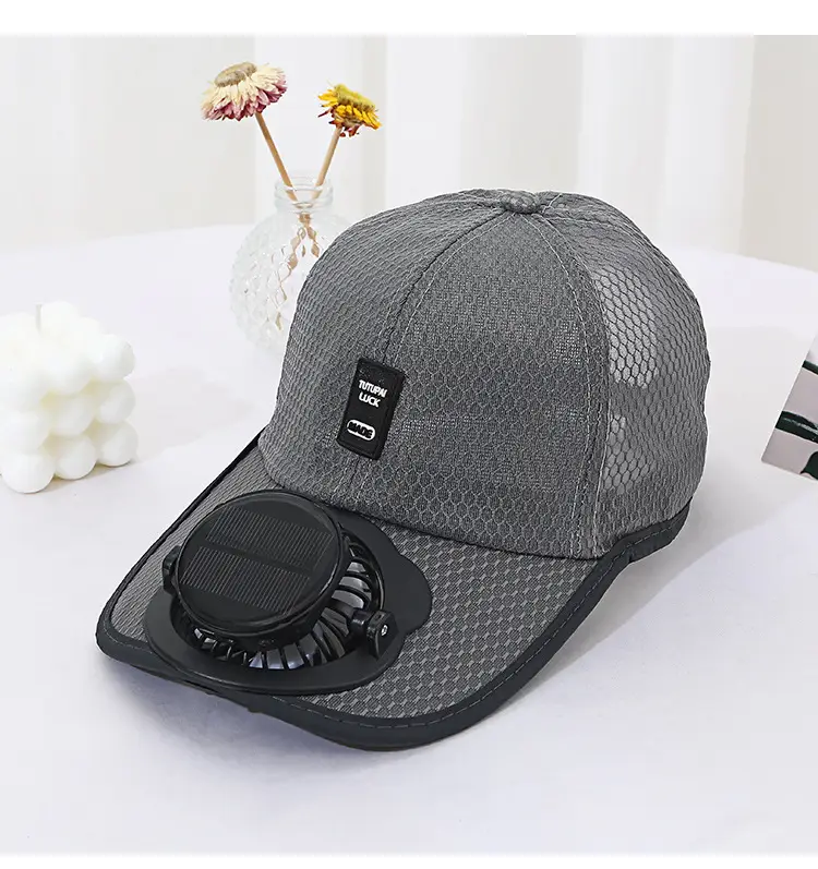 Solar Charging Fan Cap for Men Women Outdoor Sports — feature 1