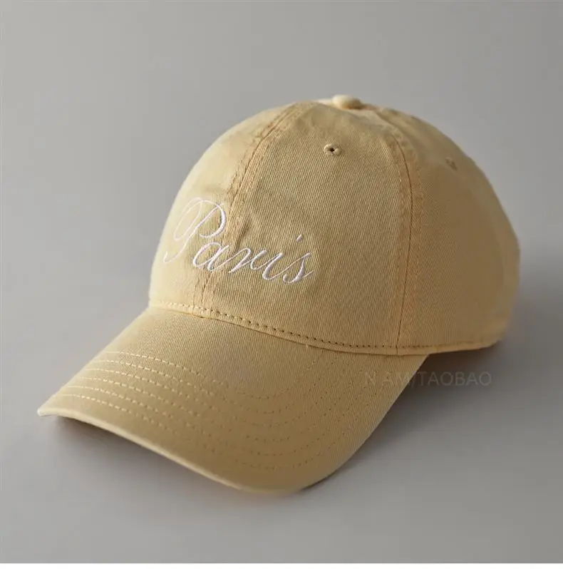 Red Embroidered Baseball Cap with "Paris" Script for Men Women — feature 7