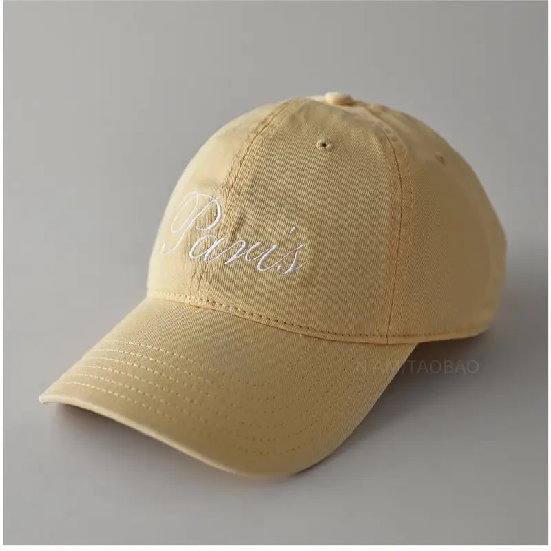 Red Embroidered Baseball Cap with "Paris" Script for Men Women - Image 4