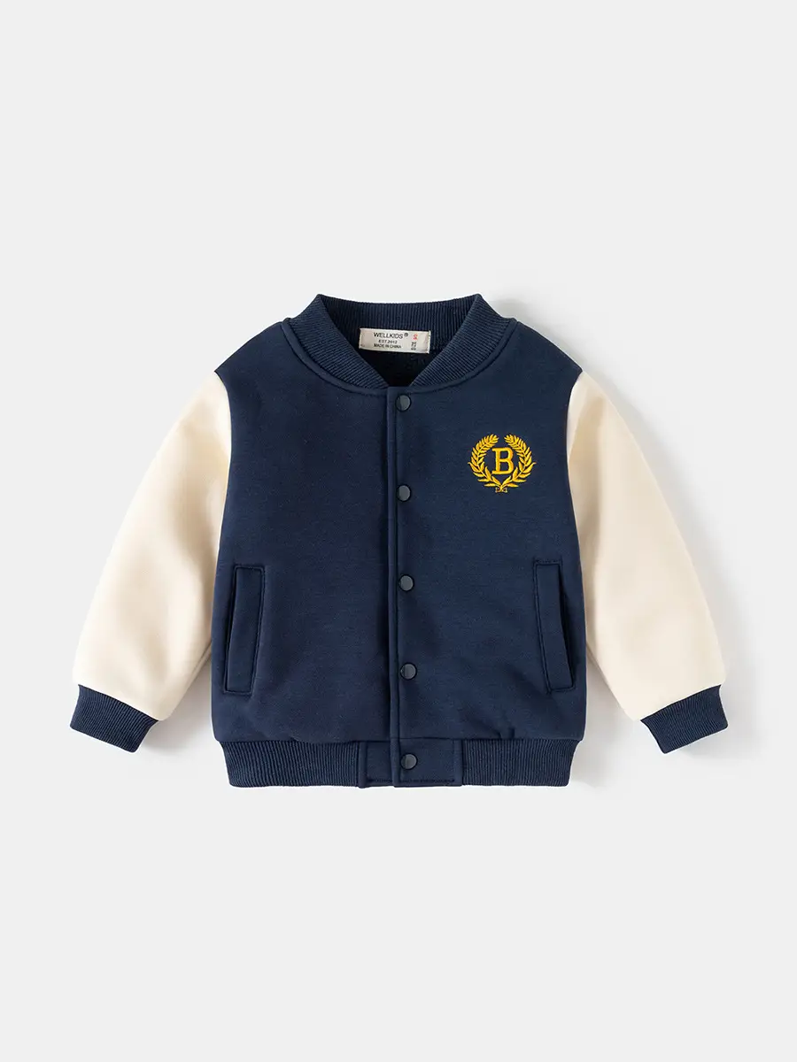 Boys' Baseball Jacket Knit Cardigan Spring and Autumn Style New Children's Clothing Baby Toddler Autumn Outfit Wholesale