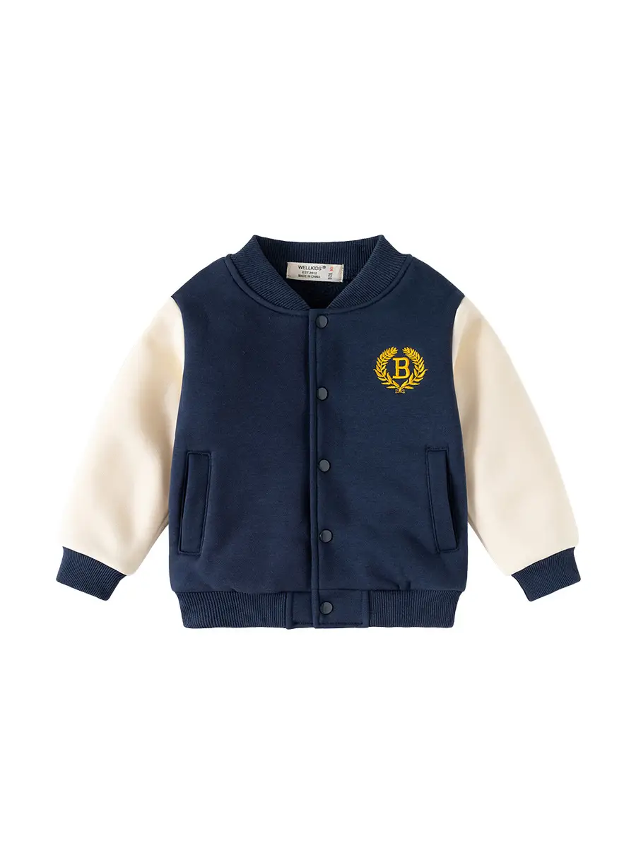 Boys' Baseball Jacket Knit Cardigan Spring and Autumn Style New Children's Clothing Baby Toddler Autumn Outfit Wholesale
