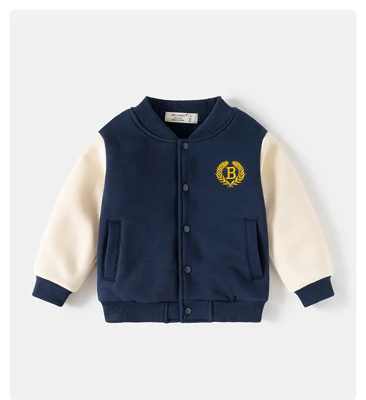 Boys' Baseball Jacket Knit Cardigan Spring and Autumn Style New Children's Clothing Baby Toddler Autumn Outfit Wholesale — feature 1