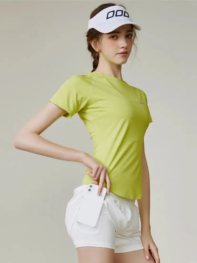 Sports Suit for Women 2025 New Summer Running Quick-Drying Badminton Gymnastics Breathable Ice Silk Cooling Clothing Fitness Clothing