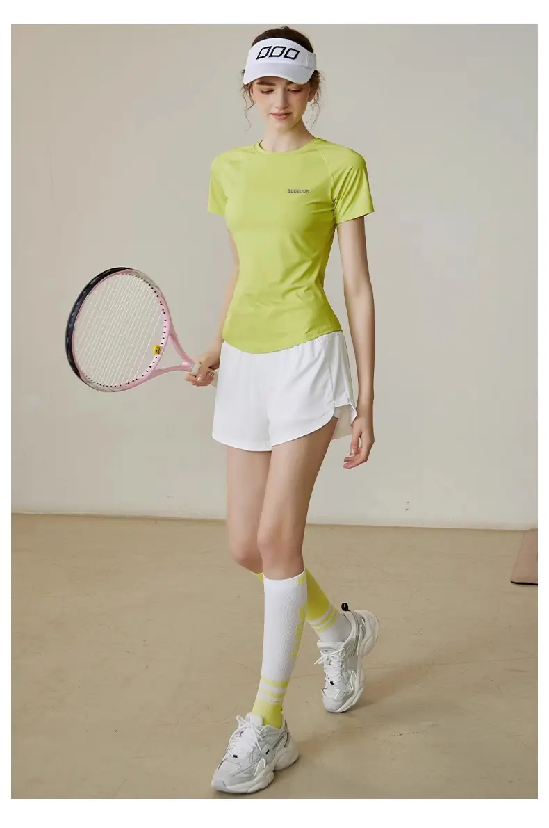 Sports Suit for Women 2025 New Summer Running Quick-Drying Badminton Gymnastics Breathable Ice Silk Cooling Clothing Fitness Clothing — feature 17
