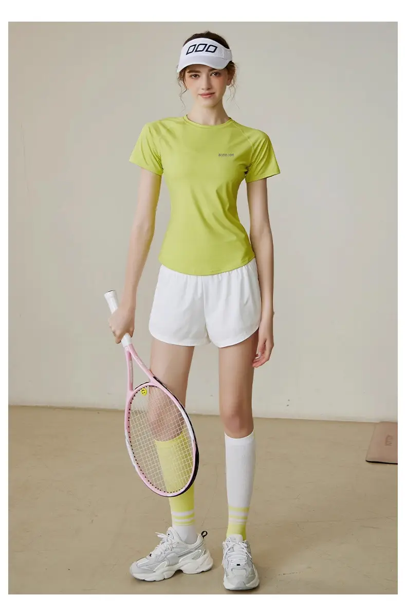 Sports Suit for Women 2025 New Summer Running Quick-Drying Badminton Gymnastics Breathable Ice Silk Cooling Clothing Fitness Clothing — feature 19