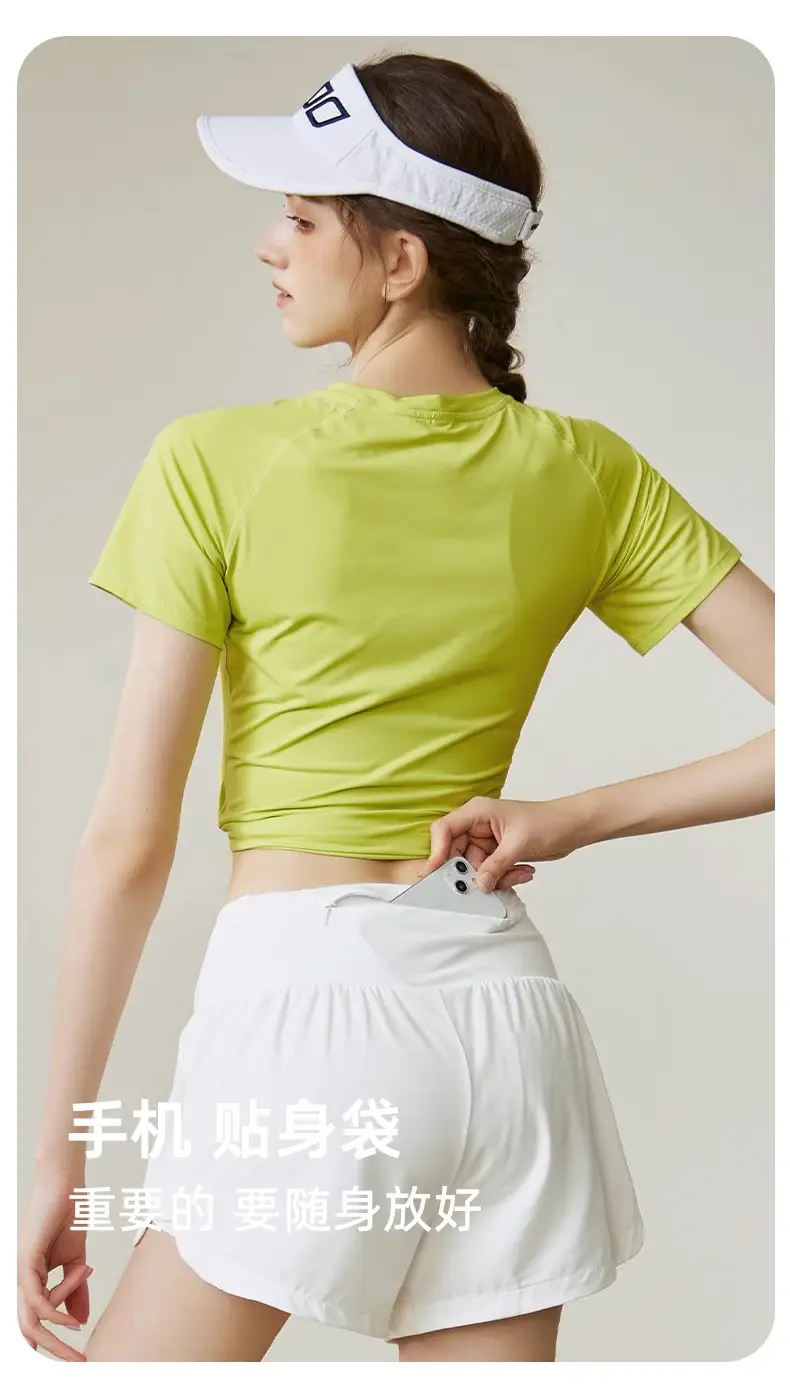 Sports Suit for Women 2025 New Summer Running Quick-Drying Badminton Gymnastics Breathable Ice Silk Cooling Clothing Fitness Clothing — feature 6