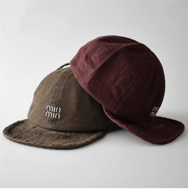 Vintage Brown Duckbill Cap with Back Drawstring for Men Women — feature 7