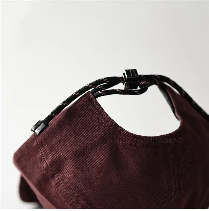 Vintage Brown Duckbill Cap with Back Drawstring for Men Women — feature 9