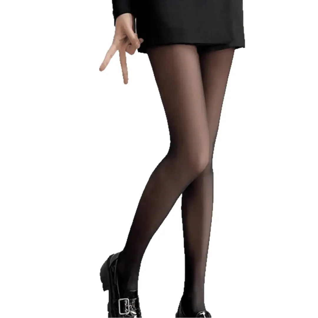 Cross-Border Hot-Selling Items: Sheer Pantyhose for Spring and Autumn, Non-Fleece Two-Tone Leggings, Black Sheer Leggings, Socks