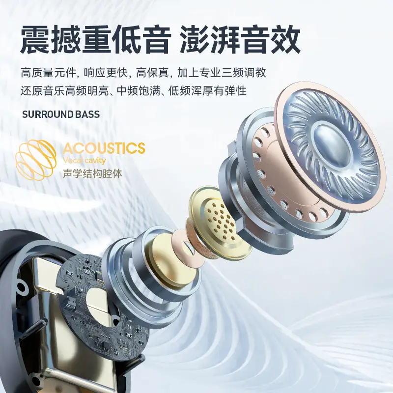 Bluetooth M48 Wireless Headset with LED Display & Noise Reduction - Image 4