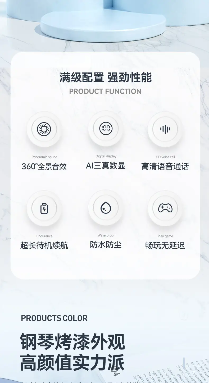 Bluetooth M48 Wireless Headset with LED Display & Noise Reduction β feature 2