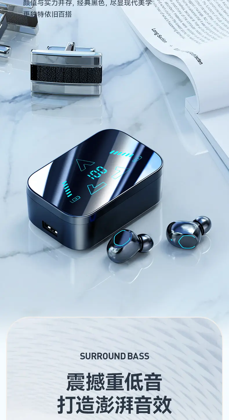 Bluetooth M48 Wireless Headset with LED Display & Noise Reduction β feature 3