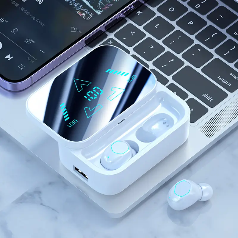 Bluetooth M48 Wireless Headset with LED Display & Noise Reduction - Image 2