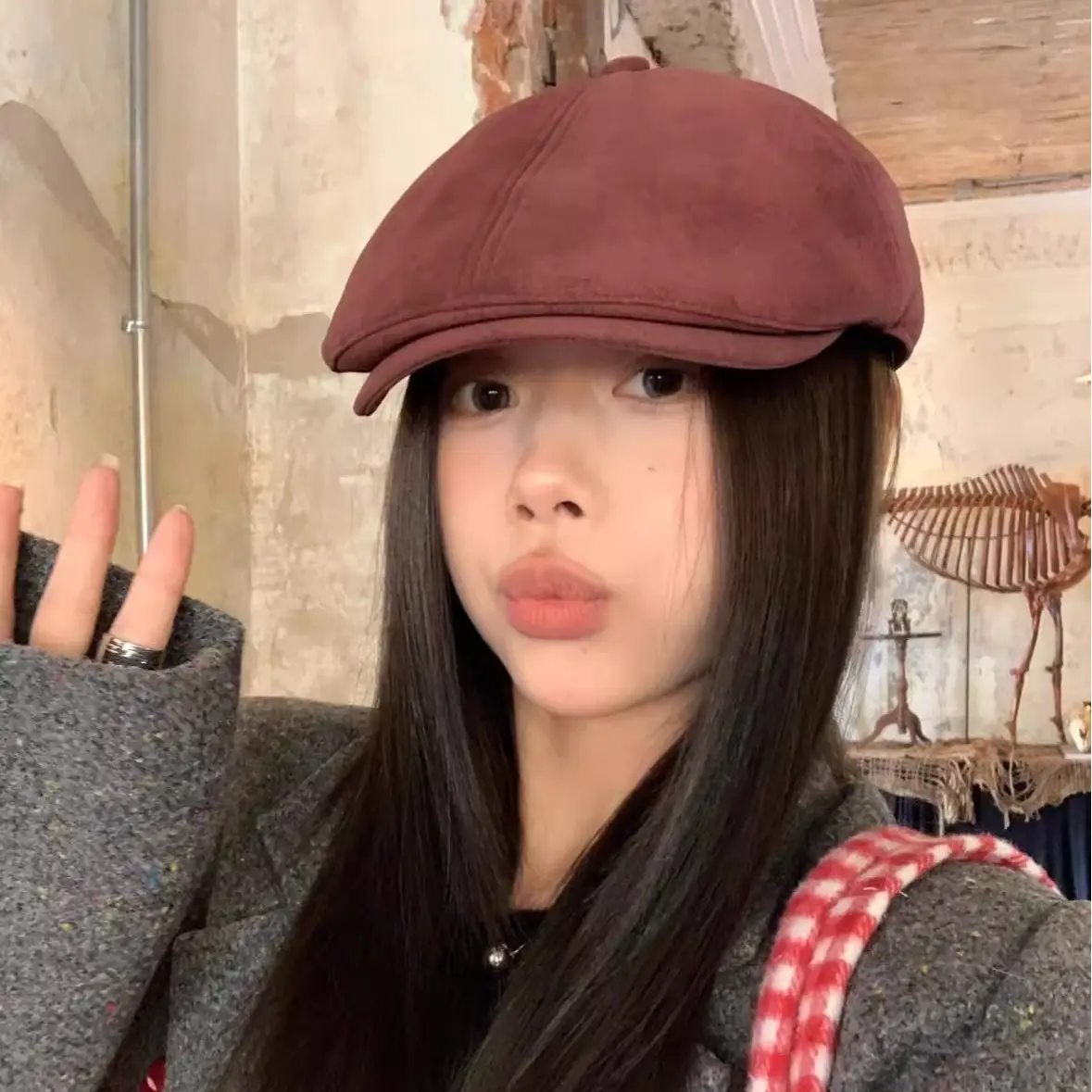 Vintage Forward Cap for Women Duckbill Beret New Spring Autumn Trendy