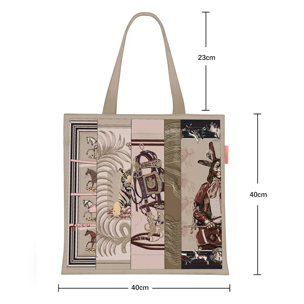Green Korean Style Handheld Canvas Bag Large Capacity - Image 2