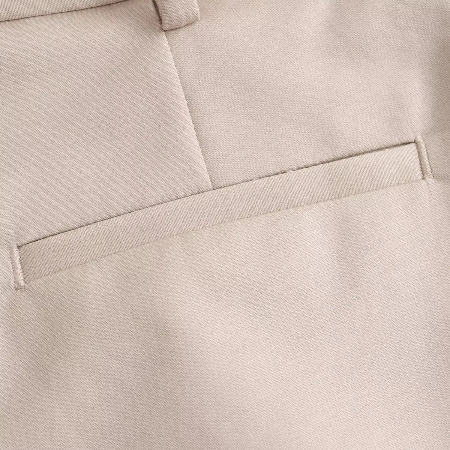 Men Beige Cotton Shorts with Belt Casual Cross-Border — feature 25