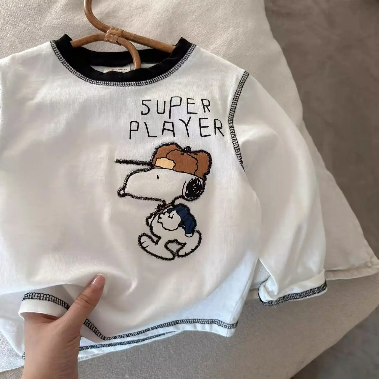 Children's Cotton Cartoon T-Shirt White 2025