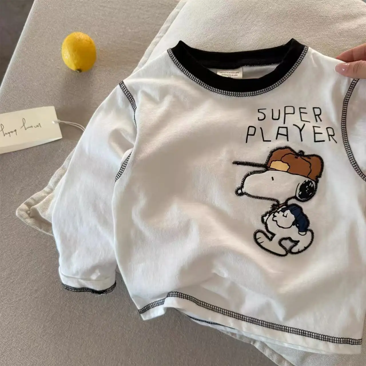 Children's Cotton Cartoon T-Shirt White 2025