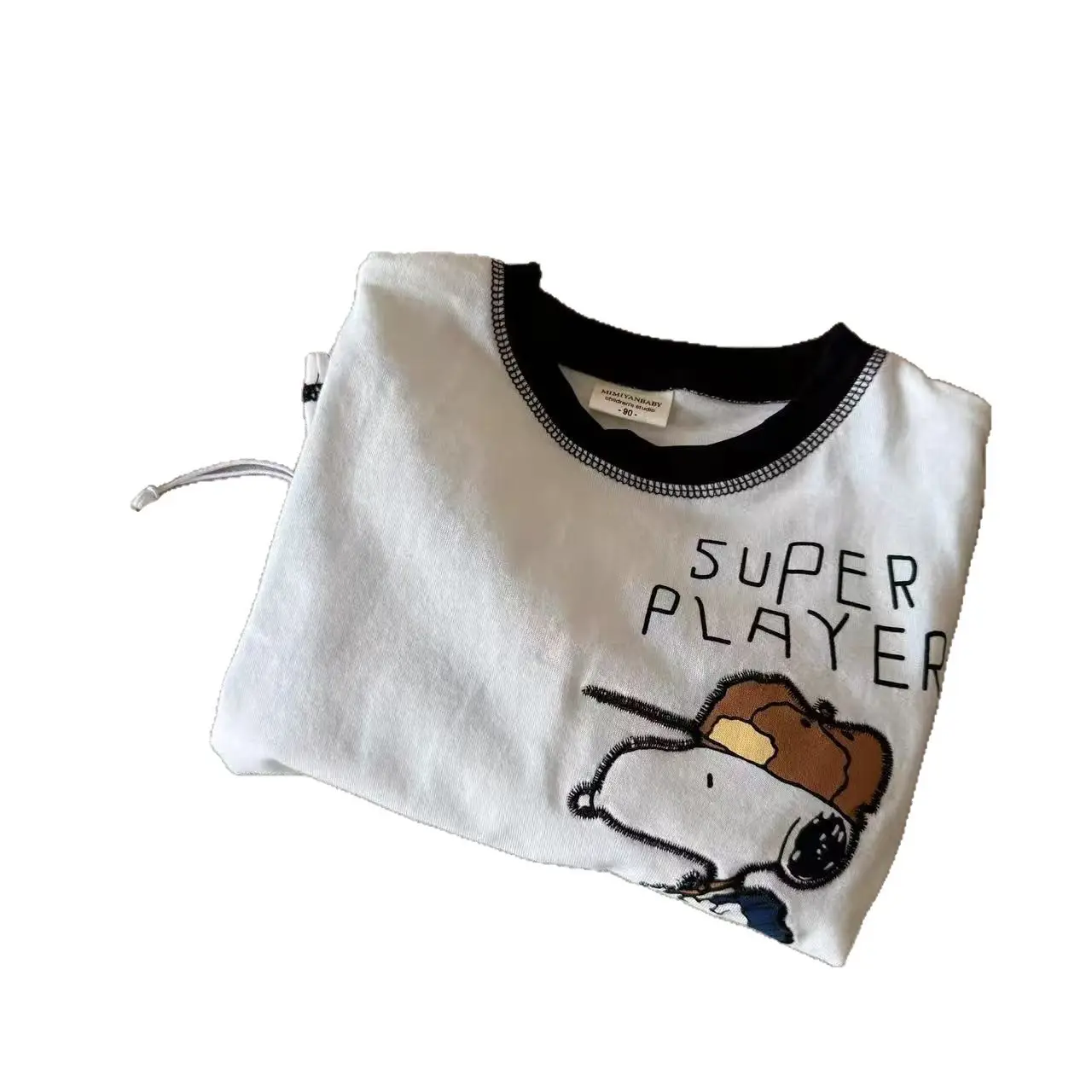 Children's Cotton Cartoon T-Shirt White 2025