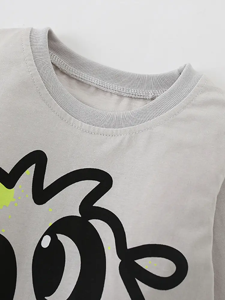 Malwee Boys Cotton Long Sleeve T-Shirt Grey - Image 3