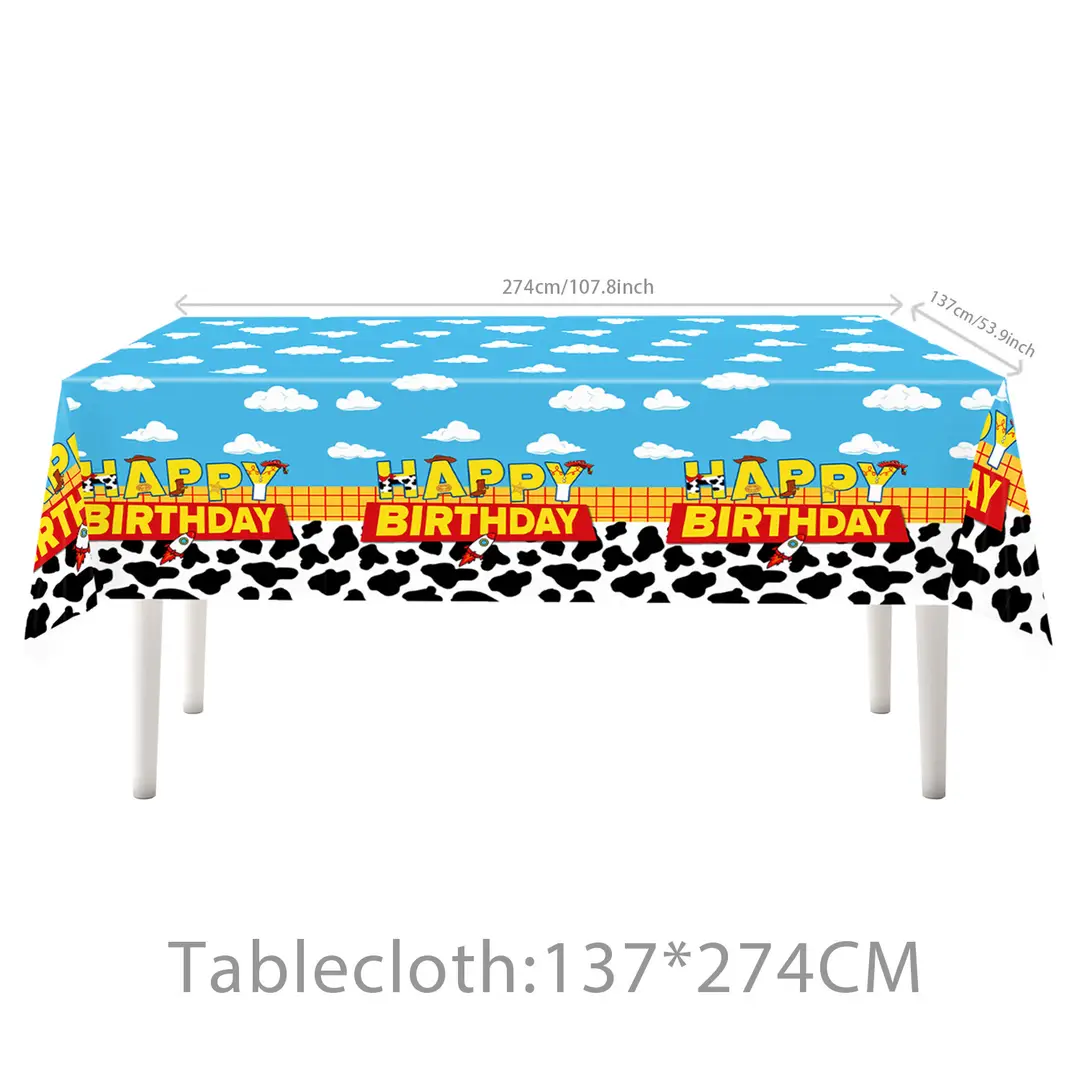 Cross-Border Amazon New Toy Story Themed Birthday Party Tableware Supplies, Atmospheric Decorations, Paper Napkins, Paper Cups