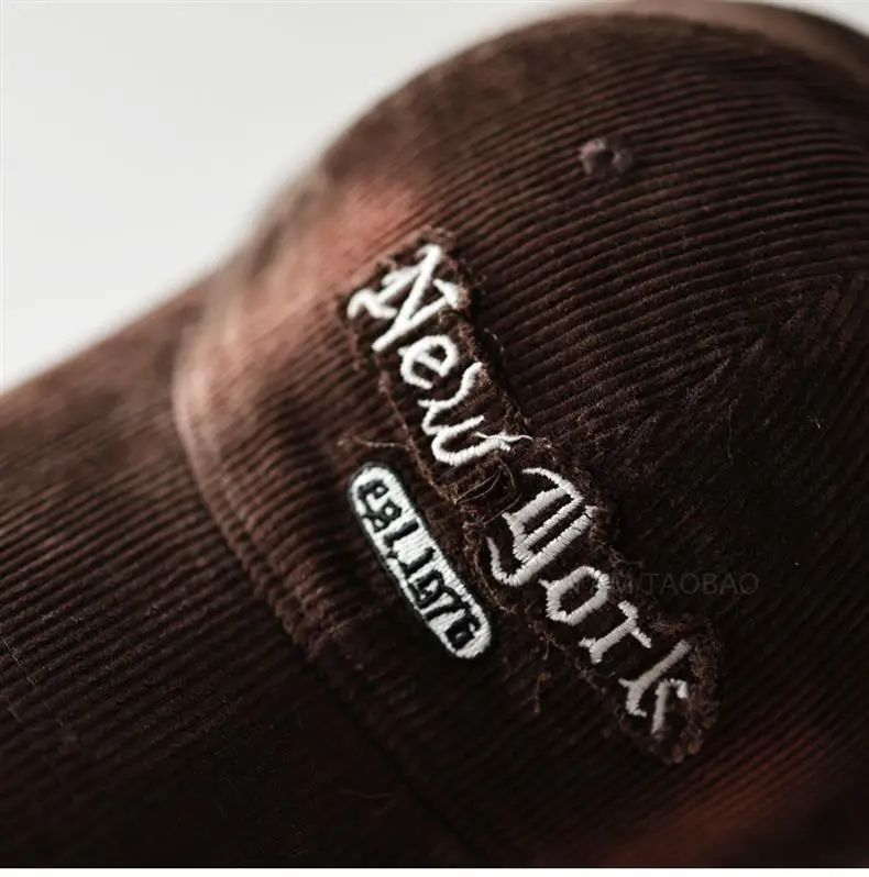 Brown Corduroy Tie-Dye Baseball Cap for Men Women — feature 20