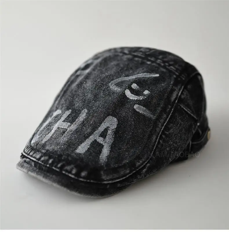 Men Retro Washed Denim Peaked Cap Sunshade — feature 4