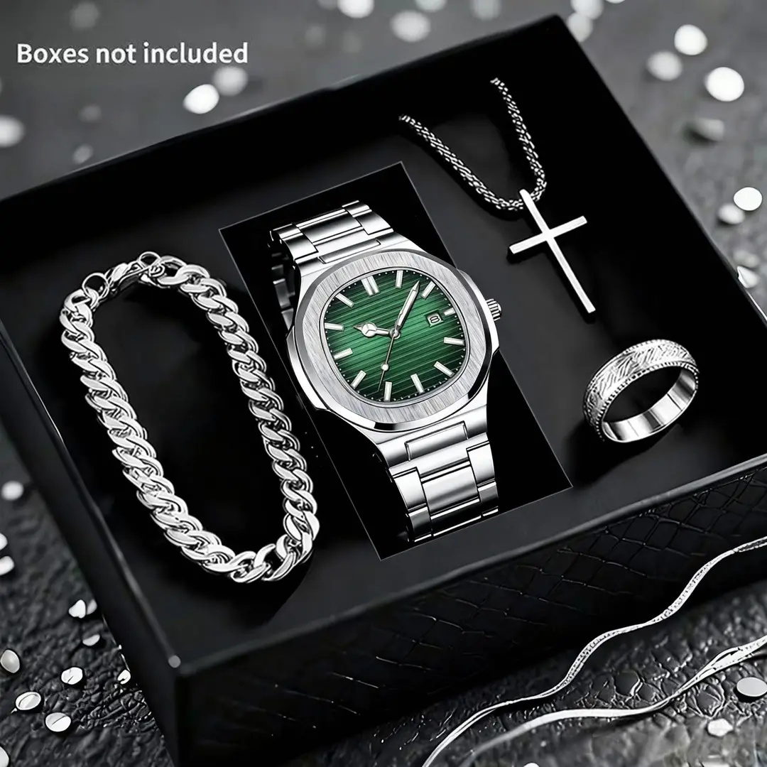 Swiss Genuine Business Men's Watches, Trendy Sports Style, Luminous Hands, Steel Band, Non-Mechanical Quartz Watch Wholesale
