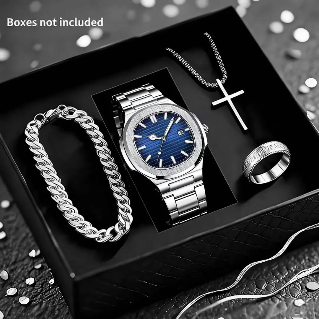 Swiss Genuine Business Men's Watches, Trendy Sports Style, Luminous Hands, Steel Band, Non-Mechanical Quartz Watch Wholesale — feature 1