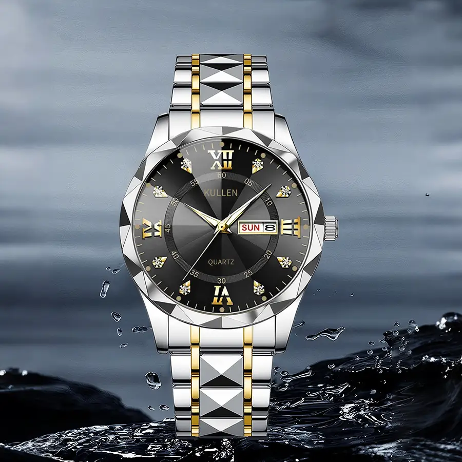 Swiss Genuine Business Men's Watches, Trendy Sports Style, Luminous Hands, Steel Band, Non-Mechanical Quartz Watch Wholesale — feature 10