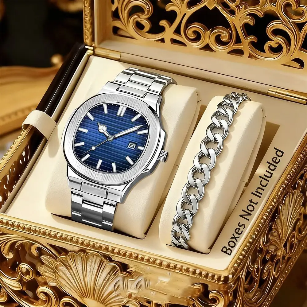 Swiss Genuine Business Men's Watches, Trendy Sports Style, Luminous Hands, Steel Band, Non-Mechanical Quartz Watch Wholesale — feature 27
