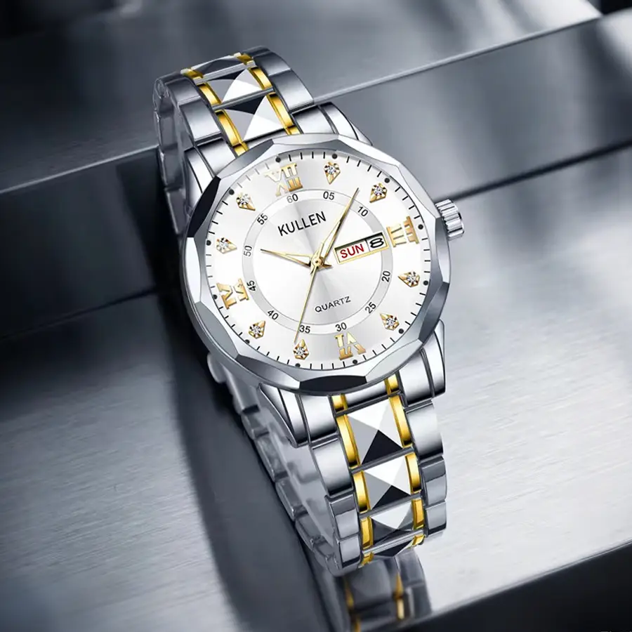 Swiss Genuine Business Men's Watches, Trendy Sports Style, Luminous Hands, Steel Band, Non-Mechanical Quartz Watch Wholesale — feature 6