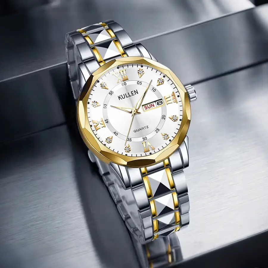 Swiss Genuine Business Men's Watches, Trendy Sports Style, Luminous Hands, Steel Band, Non-Mechanical Quartz Watch Wholesale — feature 9