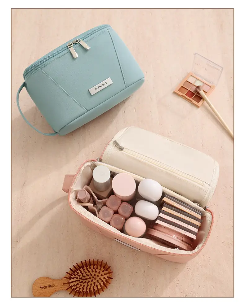 Beilian Large Cosmetic Bag Pink Travel Storage — feature 11