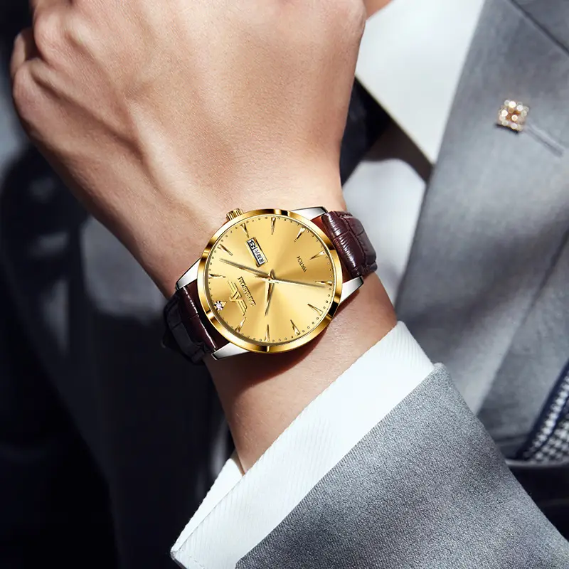 Authentic Men's Watch with Leather Strap, Luminous, Waterproof, Trendy Brand, New Model Men's Watch - Image 14