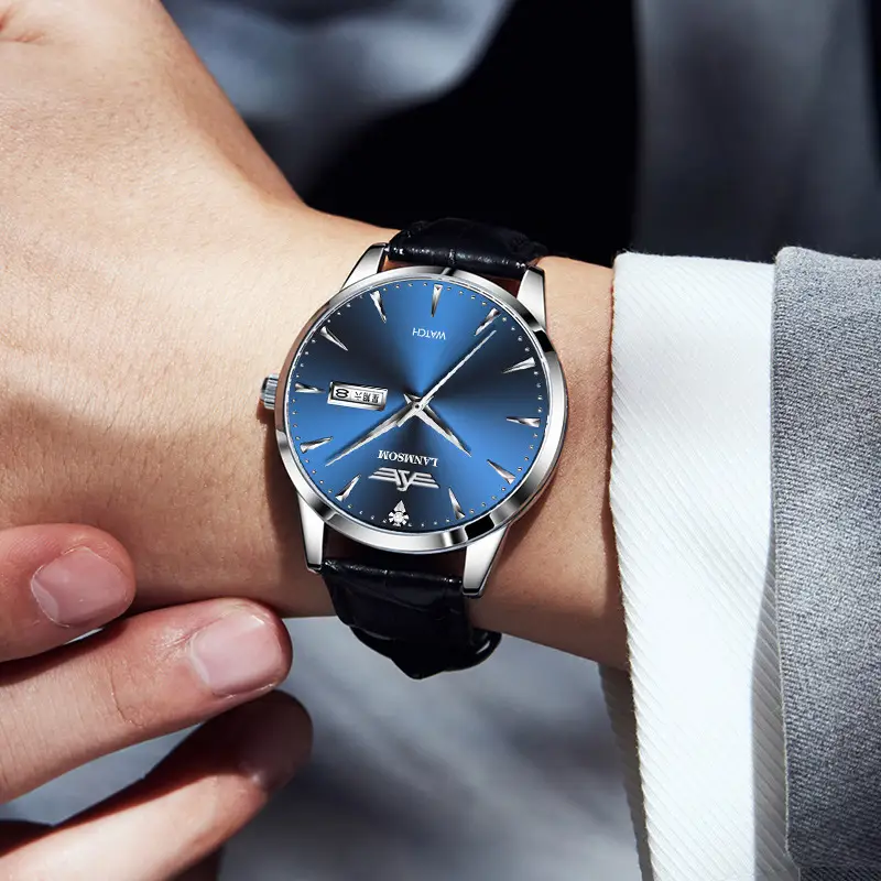 Authentic Men's Watch with Leather Strap, Luminous, Waterproof, Trendy Brand, New Model Men's Watch - Image 16