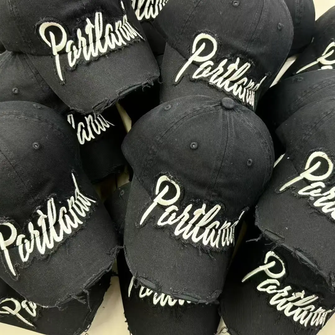 2025 New American Retro Letter Embroidery Baseball Cap for Women Large Head Circumference - Image 4