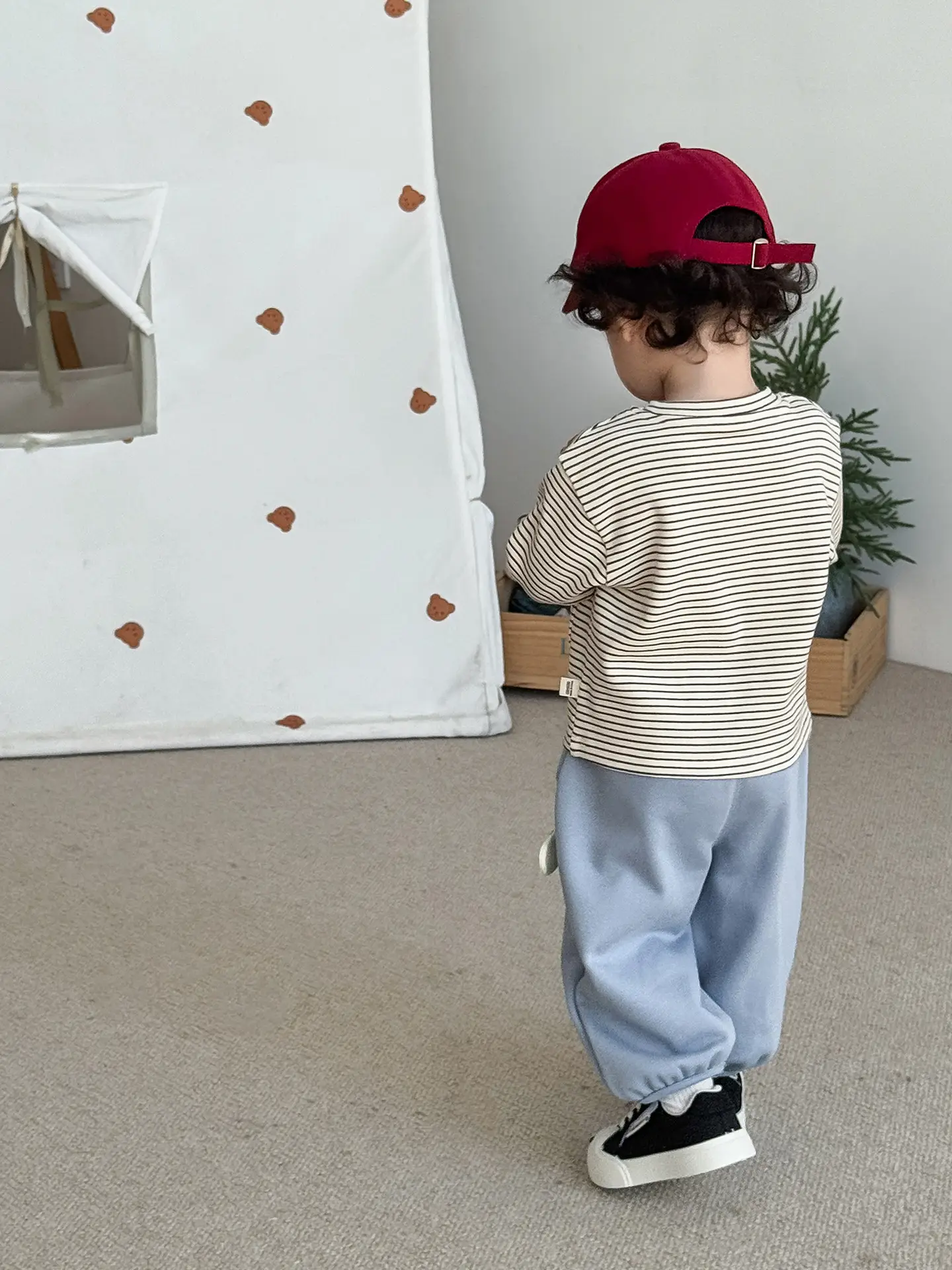 Baby Striped T-Shirt with Pockets for Boys Autumn Wear