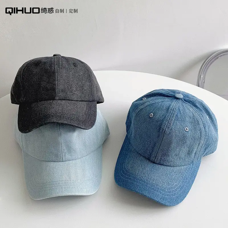 Washed Denim Baseball Cap for Men Women Duckbill Spring Autumn - Image 4