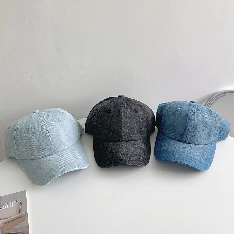 Washed Denim Baseball Cap for Men Women Duckbill Spring Autumn - Image 5