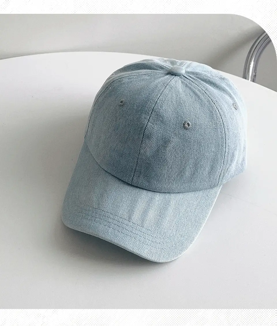 Washed Denim Baseball Cap for Men Women Duckbill Spring Autumn — feature 29