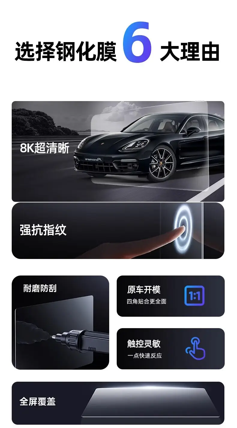 Haobo Ht Special Screen Tempered Film, Central Control Navigation Instrument Film, Matte Accessories, Modified Interior Car Supplies — feature 3